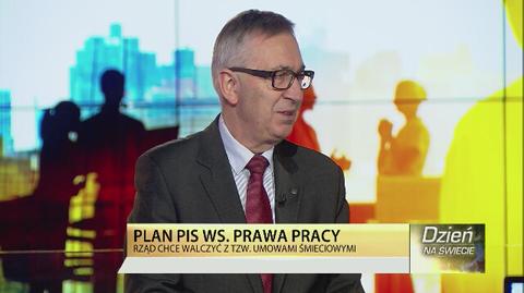 Wiceminister pracy Sławomir Szwed o walce z tzw. umowami śmieciowymi.