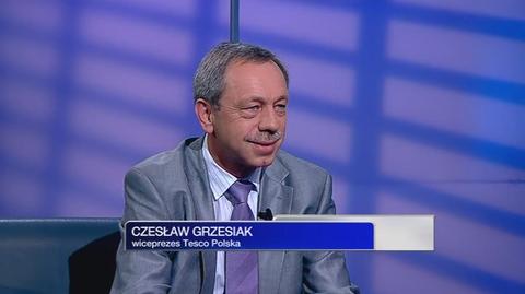Wiceprezes Tesco Polska Czesław Grzesiak: Czerwiec był dobrym miesiącem (TVN CNBC Biznes)