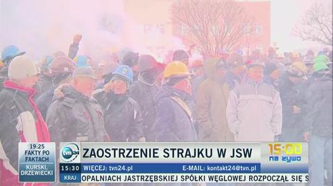 Zaostrzenie protestu w JSW. Trwa głodówka i strajk okupacyjny  