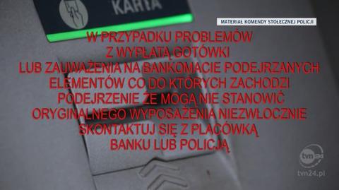 Zobacz jak działają skimmerzy i jak nakrywa ich policja (TVN24/KSP)