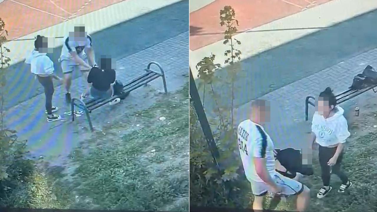 Pobił kobietę i zerwał z niej ubranie. Nagranie z monitoringu