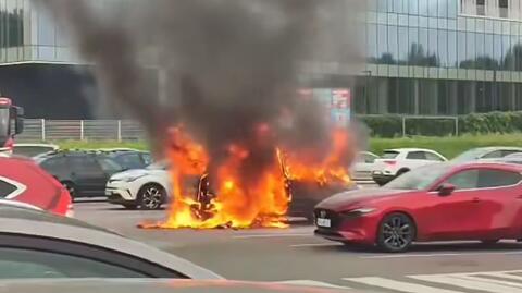 Pożar samochodu w Krakowie