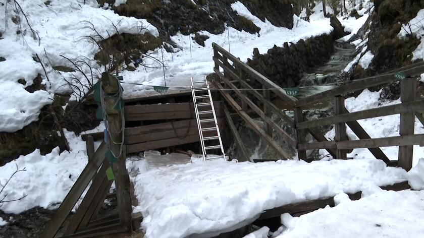 Załamał się mostek na szlaku w Tatrach