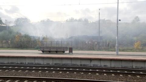 Pożar przy stacji SKM w Gdyni