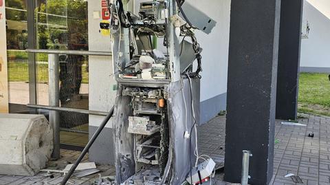 Wysadzili bankomat w środku nocy. Nagranie po zdarzeniu