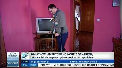 26-latkowi amputowano nogę z gangreną