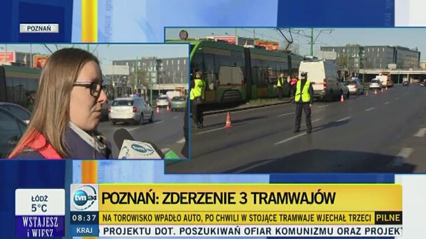 30 osób poszkodowanych w zderzeniu trzech tramwajów