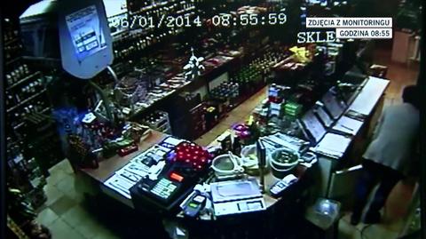 34-latka nagrały kamery monitoringu w sklepie