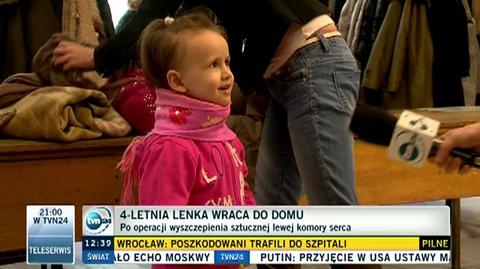 4-letnia Lenka wraca do domu 