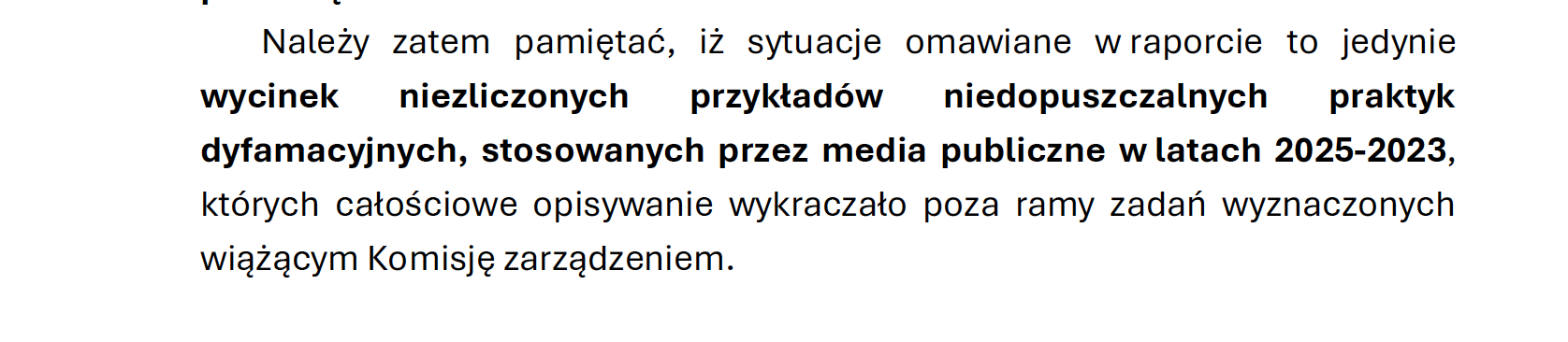 Fragment aktualnej wersji raportu 