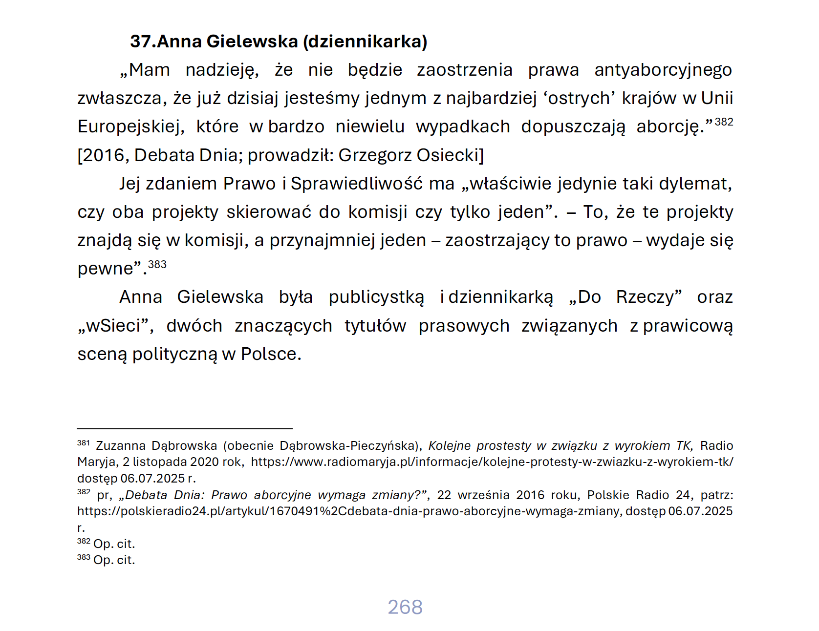 Fragment poprzedniej wersji raportu 