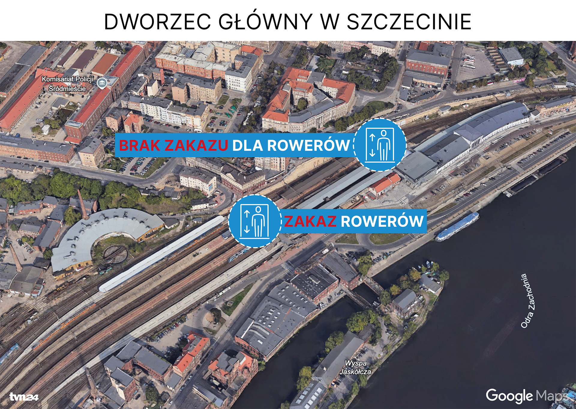 Windy na dworcu w Szczecinie