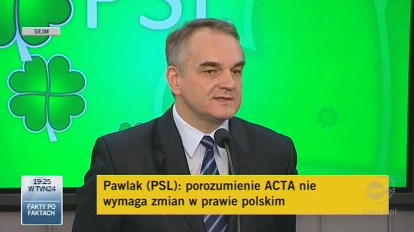 ACTA sukcesem polskiej prezydencji? Pawlak (jednoznacznie) nie odpowiada (TVN24)