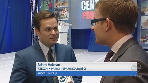 Adam Hofman (PiS) o "chłopach, którzy przyjechali do miasta" (TVN24)