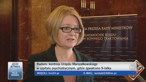 Agnieszka Kozłowska-Rajewicz chce dymisji dyrektora szpitala (TVN24)