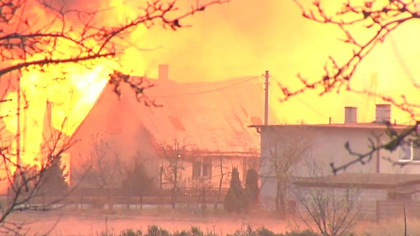 Akcja ratunkowa podczas pożaru w Wielkopolsce