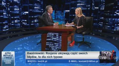 Aleksander Kwaśniewski o katastrofie smoleńskiej (TVN24)