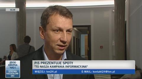 Andrzej Halicki (PO) i Paweł Poncyljusz (PJN) o spotach PiS/TVN24