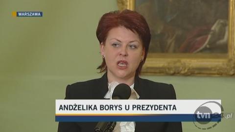 Andżelika Borys dziękuje/TVN24