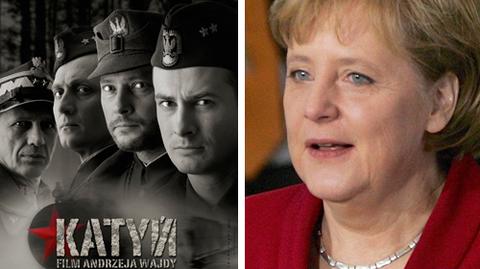 Angela Merkel na premierze "Katynia"