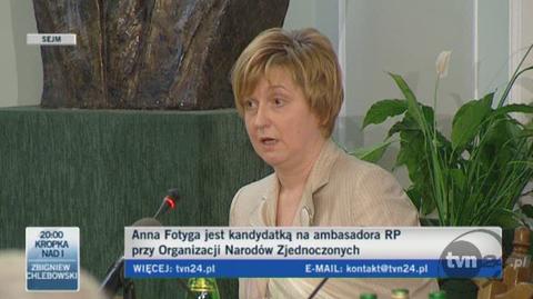 Anna Fotyga o obecnej polityce zagranicznej (TVN24)