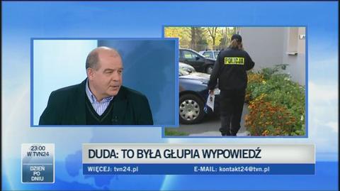 Antoni Duda, przewodniczący NSZZ policjantów: Głupia wypowiedź