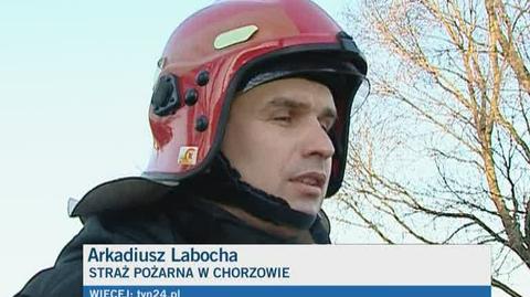 Arkadiusz Labocha ze straży pożarnej w Chorzowie