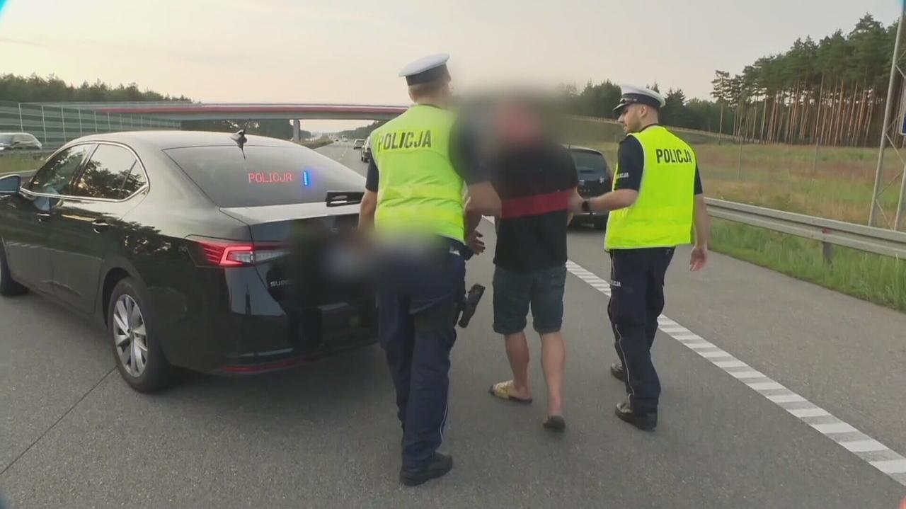 Pijany kierowca z 2,7 promila zatrzymany przez innych na A1 pod Częstochową