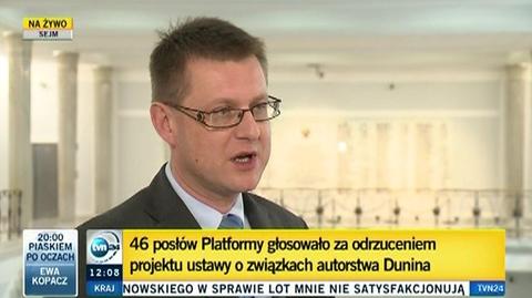 Artur Dunin o głosowaniach w Sejmie