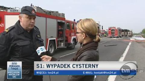 Artur Tomalik ze strażyu w Mysłowicach o wypadku/TVN24