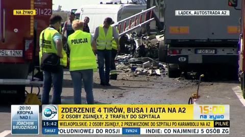 Autostrada A2 w stronę Poznania będzie zablokowana przez kolejne 3-4 godziny