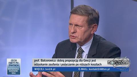 Balcerowicz o ewentualnym wejściu Polski do strefy euro (TVN24)
