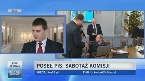 Bartłomiej Misiewicz o zamieszaniu przy telemoście (TVN24)