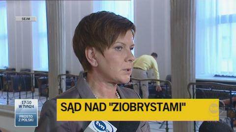 Beata Szydło skomentowała zachowanie europosłów (TVN24)
