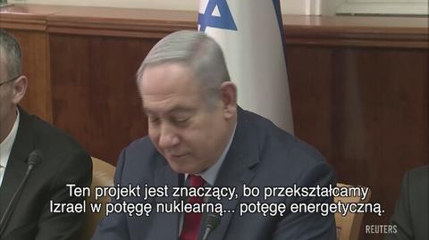 Benjamin Netanjahu na posiedzeniu gabinetu nazwał Izrael "potęgą nuklearną"