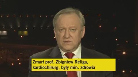 Bolesław Piecha o rzekomej rezygnacji Religi z chemioterapii (TVN24)