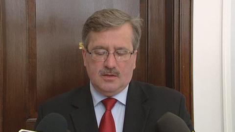 Bronisław Komorowski o decyzji premiera Tuska