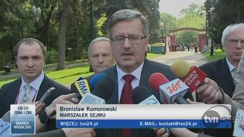 Bronisław Komorowski o dokumentach przekazanych przez Rosję (TVN24)