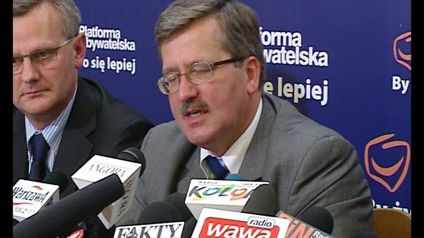 Bronisław Komorowski odpowiada na zarzuty w sprawie bilboardów PO