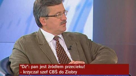 Bronisław Komorowski: Ziobrę trzeba odwołać