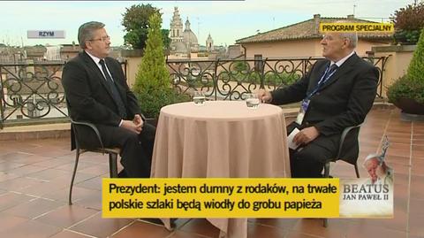 Cała rozmowa Jacka Pałasińskiego z prezydentem Bronisławem Komorowskim (TVN24)