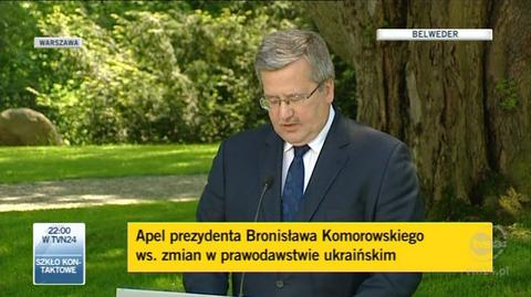 Całe przemówienie Bronisława Komorowskiego (TVN24)