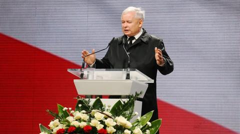 Całe wystąpienie prezesa PiS Jarosława Kaczyńskiego po marszu pamięci