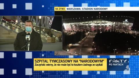 Doktor Artur Zaczyński o tym, kiedy na Stadion Narodowy mogą trafić pierwsi pacjenci 