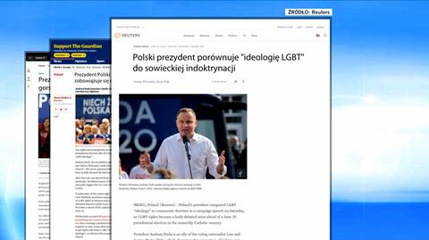 Zagraniczne media o słowach Andrzeja Dudy o LGBT