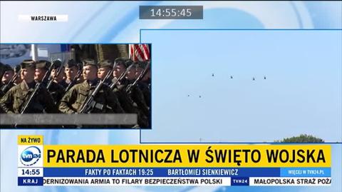 Defilada z okazji święta Wojska Polskiego 15 sierpnia 2023 roku. Fragment relacji TVN24