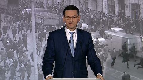 Całe wystąpienie premiera Morawieckiego z okazji 50. rocznicy Marca'68