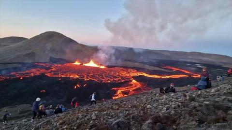 Erupcja islandzkiego wulkanu Fagradalsfjall