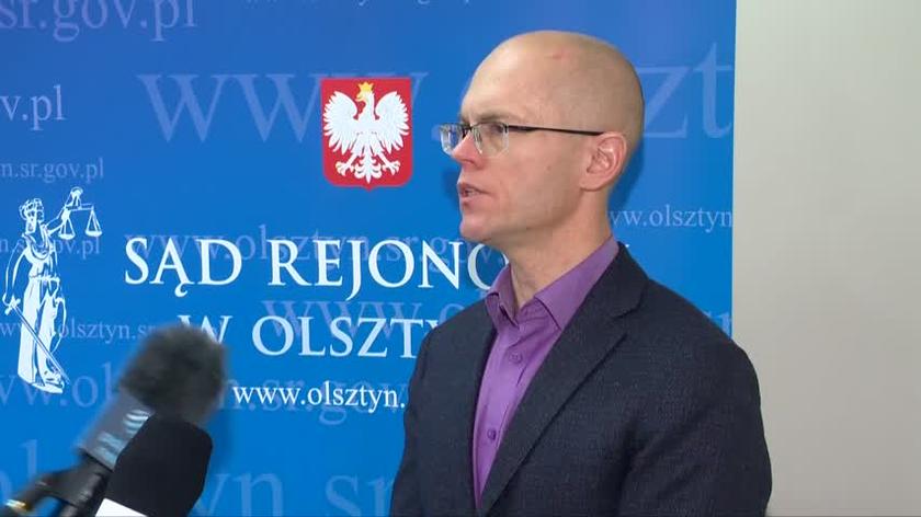 Wiceprezes Sądu Rejonowego w Olsztynie o powrocie Pawła Juszczyszyna (wideo z 20 grudnia 2021)