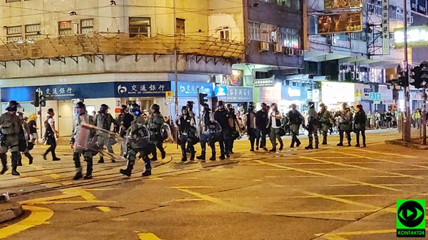 Protesty w Hongkongu na nagraniu Reportera 24